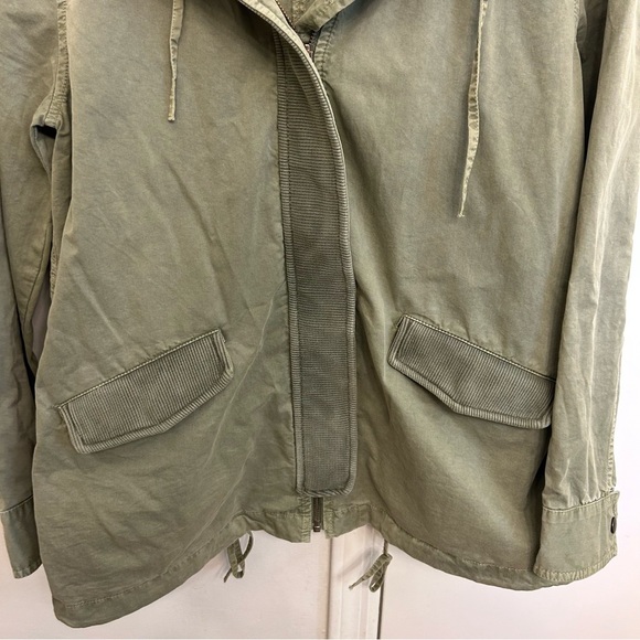 Melrose and Market Green Utility Jacket Women’s Medium Hooded Mid Length - Picture 4 of 9